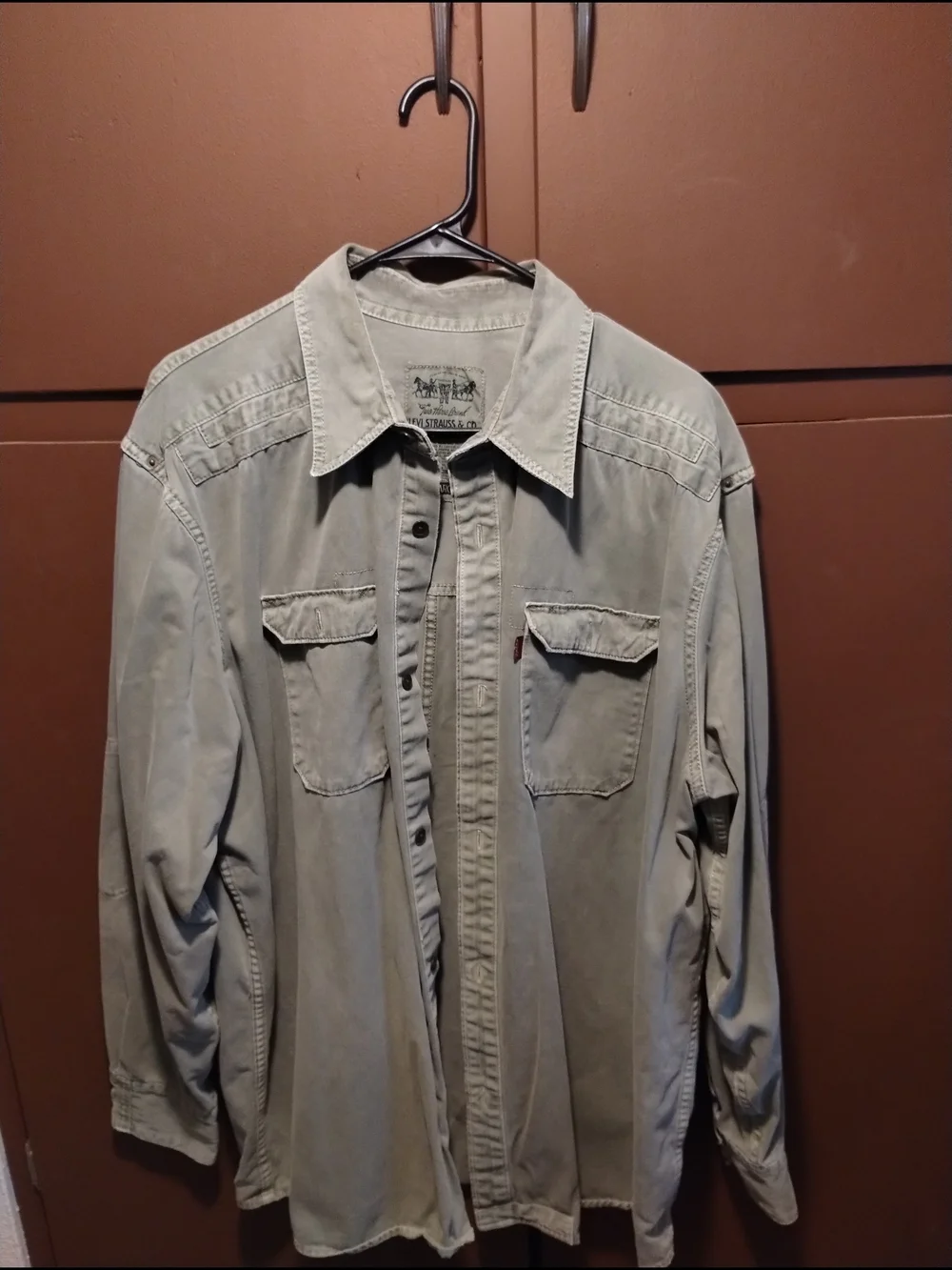 Levi's Vintage Olive Green Cotton Utility Shirt Jacket - Picture 3 of 8
